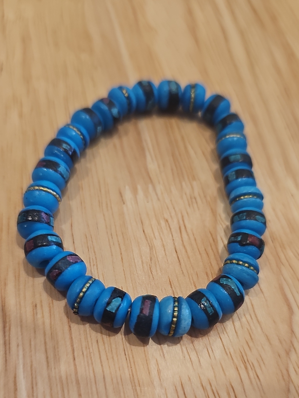 Turquoise Horn Mala Bracelet